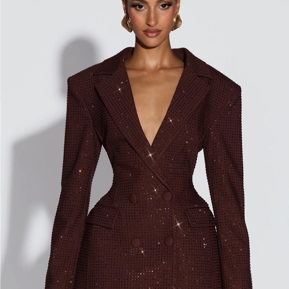 Elegant Brown Mini Dress